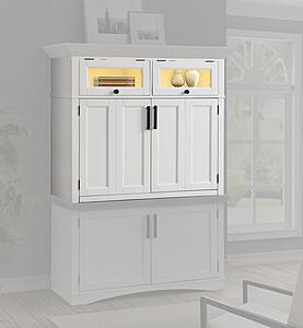 Americana Modern - Cotton Workstation Top w/Led Light by Parker House Furniture