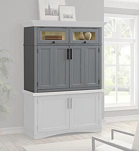 Americana Modern - Dove Workstation Top w/Led Light by Parker House Furniture