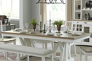 Americana Modern Dining Table 88" x 42" Trestle Top (24" Butterfly Leaf) by Parker House Furniture