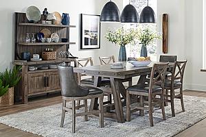 [Floor Sample] Lodge Dining Counter Height Table 86" x 42-110" w/24" Butterfly Leaf by Parker House Furniture