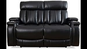 Royce - Midnight Leather Power Loveseat by Parker House Furniture