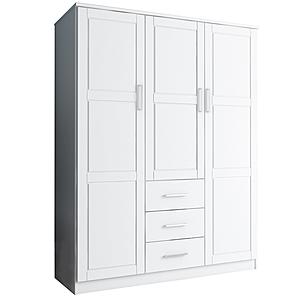 Cosmo 3-Door Wardrobe w/Raised Panel by Palace Imports