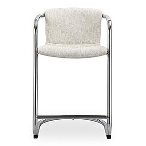 Freeman Chrome Frame Counter Stool Blended Cream (Set of 2) by Moe's Home Collection
