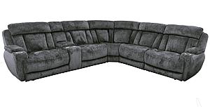 Dalton - Lucky Charcoal 6 Pc Package T Reclining Sectional (811LPH, 810, 850, 840T, 860, 811RPH) by Parker House Furniture