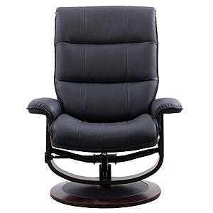 Knight - Black Manual Reclining Swivel Chair & Ottoman by Parker House Furniture