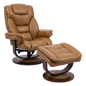 Monarch - Butterscotch Manual Reclining Swivel Chair & Ottoman by Parker House Furniture