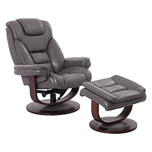 Monarch - Ice Manual Reclining Swivel Chair & Ottoman by Parker House Furniture
