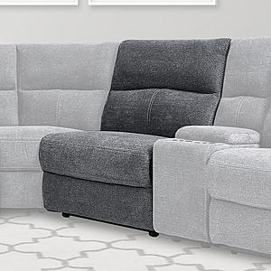 Polaris - Bizmark Grey Manual Armless Recliner by Parker House Furniture