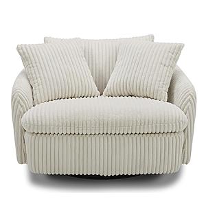 Boomer - Mega Ivory Large Swivel Chair w/2 Toss Plws by Parker House Furniture