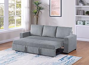 F8525 Fog Corduro Adjustable Sofa by Poundex