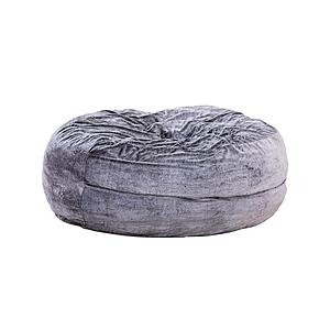 Sealy Bala 5ft Faux Fur Memory Foam Bean Bag by Primo