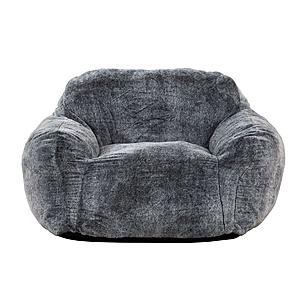 Sealy Tore Faux Fur Blue Memory Foam Bean Bag by Primo