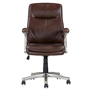 Sealy Hugo Mid Back Brown Faux Leather Swivel Office Chair by Primo