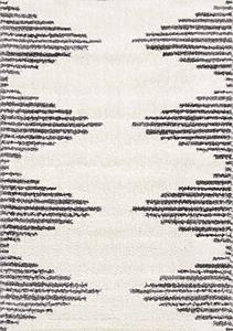 Pascal Cream Grey Inverted Diamond Pattern Rug by Kalora
