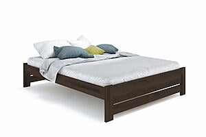 Basic Eco Wenge Platform Bed - Beech Wood with Hand-Rubbed Oil Finish by Comfort Pure