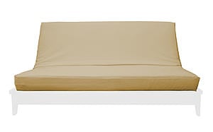 Premium Solid Beige Futon Cover by Prestige