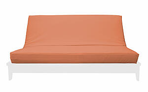 Premium Solid Coral Futon Cover by Prestige