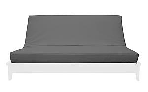 Premium Solid Gray Futon Cover by Prestige