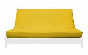 Premium Solid Yellow Futon Cover by Prestige