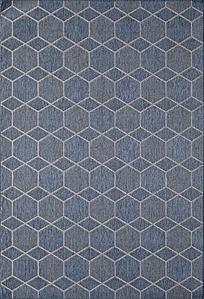 Provo Blue Geo Area Rug by KAS Rugs