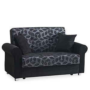 Rio Black Convertible Loveseat by Casamode