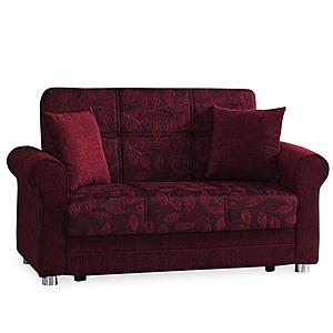 Rio Burgundy Convertible Loveseat by Casamode