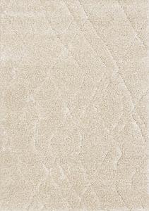 Roman Cream Subtle Diamond Pattern Rug by Kalora