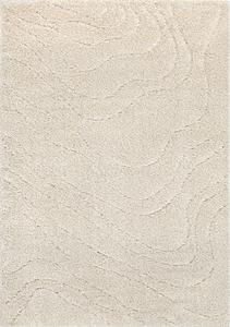 Roman Cream Soft Touch Wood Grain Rug by Kalora