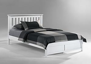 Rosemary White Platform Bed by Night & Day Furniture