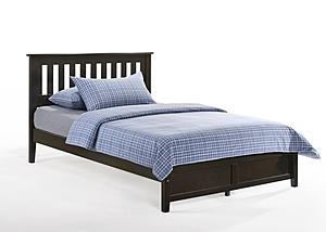 Rosemary Dark Chocolate Platform Bed by Night & Day Furniture
