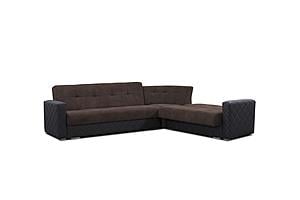 Porto Sectional Sofa Brown by Skyler Designs