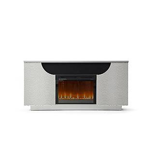 Ethan 66" Fireplace w/Dual LED - Silver by Smart Furniture