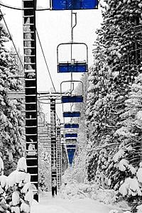 SF1221B Temp Glass w/Foil - Ski Lift (60x40) by Classy Art