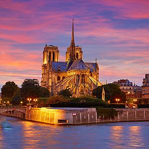 SF1394 Temp Glass w/Foil - Notre Dame Cahedral 2 (50x50) by Classy Art