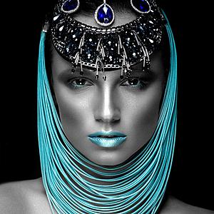 SF1412 Temp Glass w/Foil - Lady Pharaoh (50x50) by Classy Art