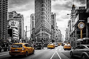 SF1419 Temp Glass w/Foil - NYC (60x40) by Classy Art