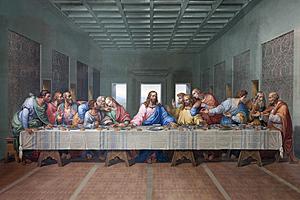 SF1422 Temp Glass w/Foil - Last Supper (40x60) by Classy Art