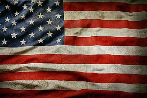 SF1423 Temp Glass w/Foil - USA Flag (40x60) by Classy Art