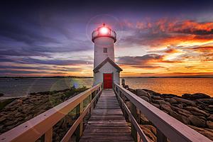 SF1452 Tempered Glass w/Foil - Light House (40x60) by Classy Art