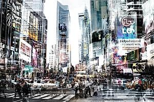 SF1462 Tempered Glass w/Foil - City Scape 2 (40x60) by Classy Art