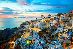 SF1538 Tempered Glass w/Foil - Greece (40x60) by Classy Art
