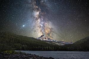 SF1594 Temp Glass w/Foil - Starry Mountain (40x60) by Classy Art