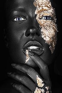 SF1660 Temp Glass w/Foil - Pondering Gold (40x60) by Classy Art