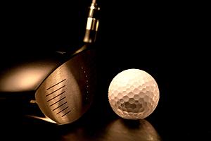 SF1676 Temp Glass w/Foil - Golf Swing (60x40) by Classy Art