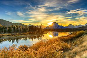SF1708 Temp Glass w/Foil - Lake by the Mountain (60x40) by Classy Art