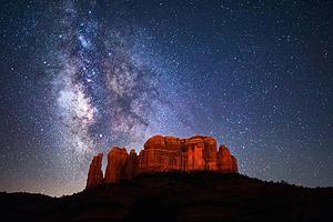 SF1726 Temp Glass w/Foil - Cathedral Rock Sedona (60x40) by Classy Art
