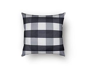 Buffalo Plaid Black Decorative Throw Pillow by SIS Covers
