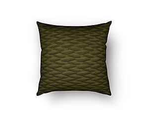 Fluctuate Olive Decorative Throw Pillow by SIS Covers