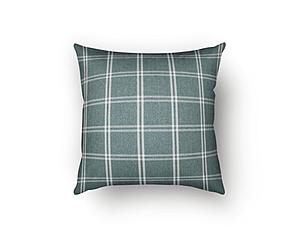 Tartan Turquoise Decorative Throw Pillow by SIS Covers