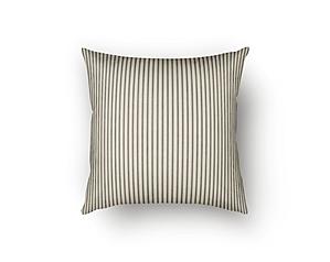Ticking Stripe Black Decorative Throw Pillow by SIS Covers